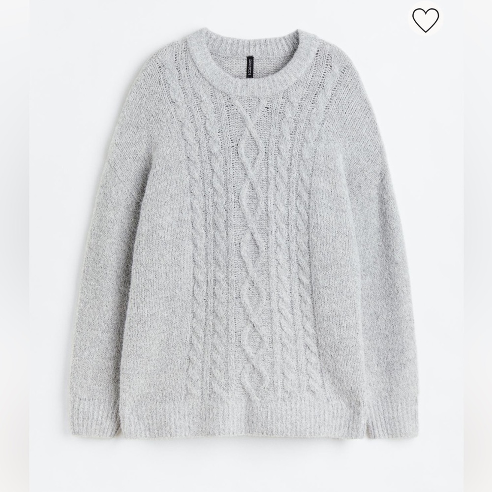 H&M gray long sweater